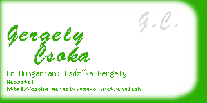 gergely csoka business card